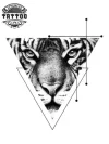 tatouage ephemere tigre triangle geometrique durable et tendance tatouage ephemere tigre triangle geometrique durable et tendance