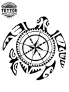 tatouage-ephemere-tortue-boussole-design-original tatouage-ephemere-tortue-boussole-design-original