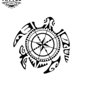 tatouage epoxy tortue boussole design océanique tatouage epoxy tortue boussole design océanique