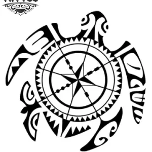 tatouage-ephemere-tortue-boussole-design-original tatouage-ephemere-tortue-boussole-design-original