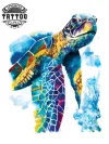 tatouage ephemere tortue couleur arc en ciel tatouage ephemere tortue couleur arc en ciel