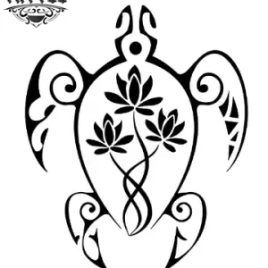 tatouage-ephemere-tortue-fleur-de-lotus-design-unique-temporaire tatouage-ephemere-tortue-fleur-de-lotus-design-unique-temporaire