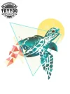 tatouage temporaire tortue graphique design tendance