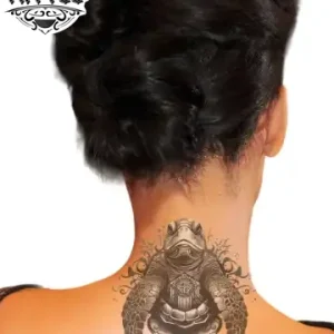 tatouage ephemere tortue pour nuque design unique tatouage ephemere tortue pour nuque design unique