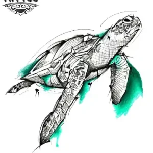 tatouage-ephemere-tortue-design-unique-ajustable tatouage-ephemere-tortue-design-unique-ajustable