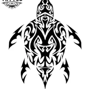 tatouage-tortue-ephemere-tribal-polynesien tatouage-tortue-ephemere-tribal-polynesien