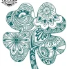 tatouage-mandala-ephemere-trefle-design-unique tatouage-mandala-ephemere-trefle-design-unique