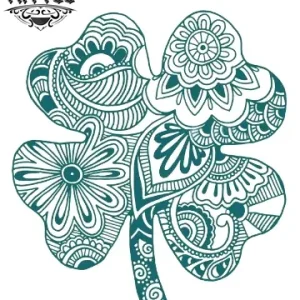 tatouage-mandala-ephemere-trefle-design-unique tatouage-mandala-ephemere-trefle-design-unique