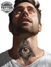 tatouage-cou-ephémère-triangle-design-temporaire-tendance tatouage-cou-ephémère-triangle-design-temporaire-tendance