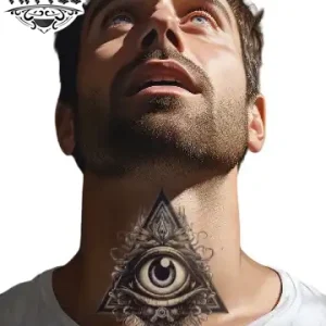 tatouage-cou-ephémère-triangle-design-temporaire-tendance tatouage-cou-ephémère-triangle-design-temporaire-tendance
