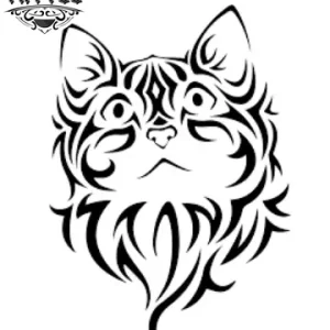 tatouage-ephemere-tribal-chat-design-original-tendance tatouage-ephemere-tribal-chat-design-original-tendance