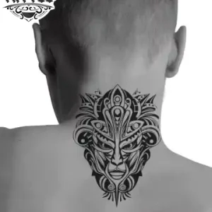 tatouage-ephemere-tribal-nuque-design-tendance tatouage-ephemere-tribal-nuque-design-tendance