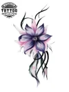 tatouage-ephemere-tribal-orchidee-fleur-tendance