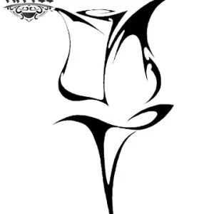 tatouage éphémère tribal rose fleur stylisée tatouage éphémère tribal rose fleur stylisée