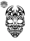 Tatouage éphémère tribal tête design authentique illustration