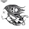 tatouage-ephemere-visage-femme-design-tribal-tatouage-tribal tatouage-ephemere-visage-femme-design-tribal-tatouage-tribal