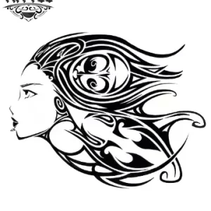tatouage-ephemere-visage-femme-design-tribal-tatouage-tribal tatouage-ephemere-visage-femme-design-tribal-tatouage-tribal