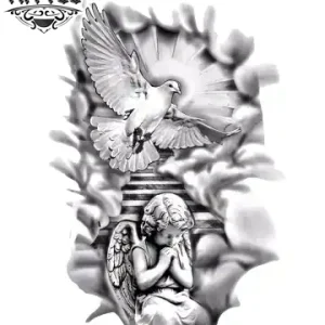 tatouage-ephemere-ange-dans-le-ciel-style-temporaire-ailes