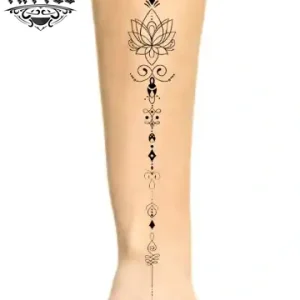 tatouage-avant-bras-ephemere-unalome-spirituel tatouage-avant-bras-ephemere-unalome-spirituel