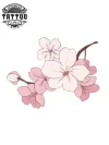 tatouage ephemere fleur cerisier elegante tatouage ephemere fleur cerisier elegante