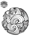 tatouage-ephemere-vague-mandala-design-unique