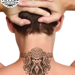 tatouage-ephemere-viking-nuque-design-unique-stylé tatouage-ephemere-viking-nuque-design-unique-stylé