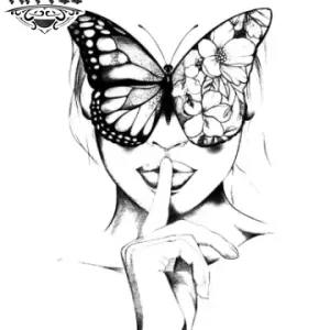tatouage-ephemere-visage-papillon-design-enchanteur tatouage-ephemere-visage-papillon-design-enchanteur