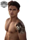 tatouage ephemere epaule yakuza style japonais authentique tatouage ephemere epaule yakuza style japonais authentique