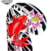 tatouage poisson éphémère Yakuza style japonais durable tatouage poisson éphémère Yakuza style japonais durable