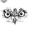 tatouage-ephemere-hiboux-design-yeux-penetrants
