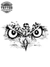 tatouage-ephemere-hiboux-design-yeux-penetrants