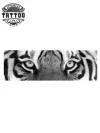 Image de tatouage éphémère yeux de tigre réaliste Image de tatouage éphémère yeux de tigre réaliste