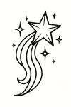 Tatouage Étoile Filante Scintillante Tatouage Étoile Filante Scintillante