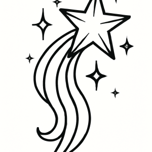 Tatouage Étoile Filante Scintillante Tatouage Étoile Filante Scintillante