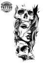 tatouage-ephemere-visage-femme-tete-de-mort-skull-art tatouage-ephemere-visage-femme-tete-de-mort-skull-art