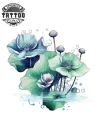 tatouage-temporaire-epaule-nymphee-soigne-et-solide