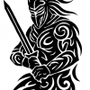 Tatouage Guerrier Masqué Tribal tatouage-guerrier-masqué-tribal