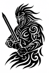 Tatouage Guerrier Masqué Tribal tatouage-guerrier-masqué-tribal