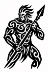 Tatouage Guerrier Tribal Central tatouage-guerrier-tribal-central