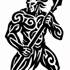 Tatouage Guerrier Tribal Central tatouage-guerrier-tribal-central