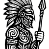 Tatouage Guerrier Tribal et Lance tatouage-guerrier-tribal-et-lance