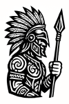 Tatouage Guerrier Tribal et Lance tatouage-guerrier-tribal-et-lance