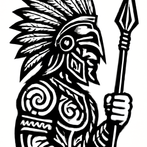 Tatouage Guerrier Tribal et Lance tatouage-guerrier-tribal-et-lance