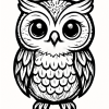 Tatouage hiboux mignon détaillé
