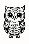 Tatouage hiboux mignon détaillé