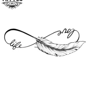 tatouage-ephemere-infini-plume-design-unique tatouage-ephemere-infini-plume-design-unique