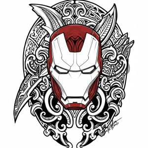 Tatouage Iron Man Maori Fusion tatouage-iron-man-maori-fusion