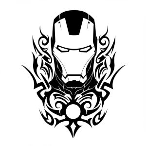 Tatouage Iron Man Tribal Élégant tatouage-iron-man-tribal-élégant