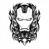 Tatouage Iron Man Tribal Masqué tatouage-iron-man-tribal-masque