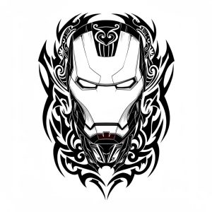 Tatouage Iron Man Tribal Masqué tatouage-iron-man-tribal-masque